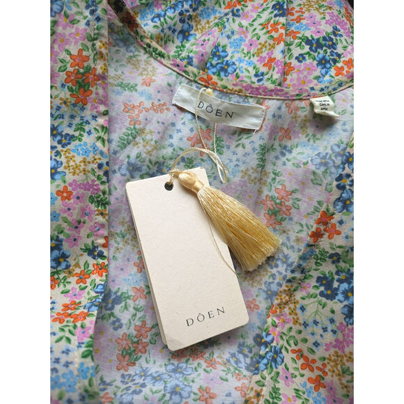 Doen Charleston Cream Ladybird Floral V Neck Midi Dress Small - Picture 6 of 9